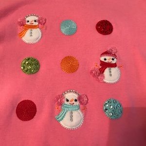 Pink snowman shirt