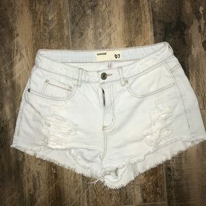Denim high waisted festival shorts size 7
