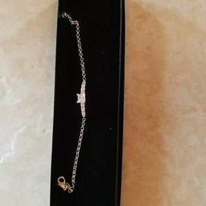 Silver Crystal Charm Bracelet