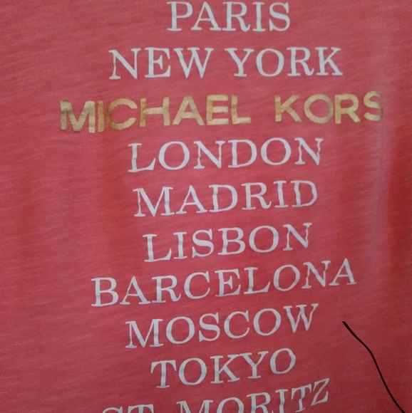 Michael Kors Peach T-Shirt Top XS - Picture 2 of 4