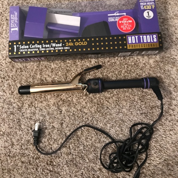 Hot Tools 1" 24k Gold Curling Iron - Picture 1 of 3
