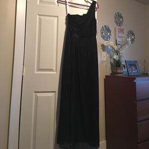 Classic black tie bridesmaid dress