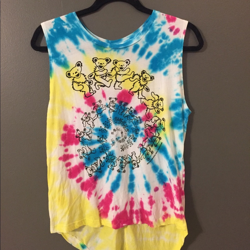 Tie-dye Grateful Dead muscle tank