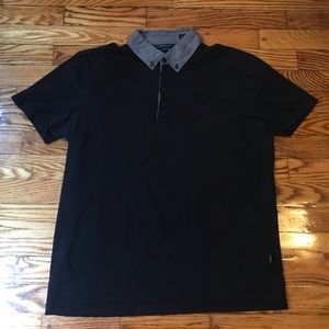 Men's Perry Ellis black polo shirt M