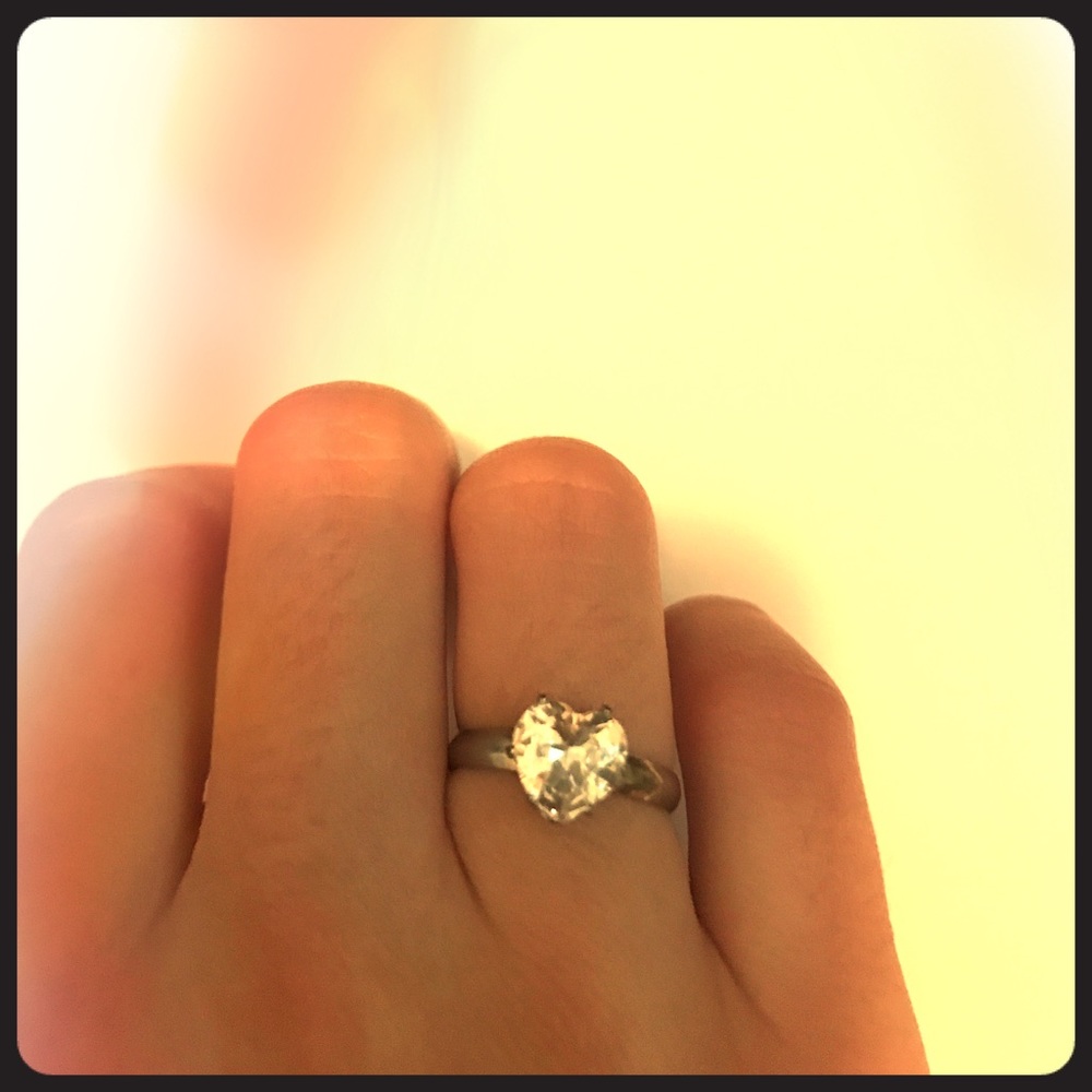 Heart "diamond" ring