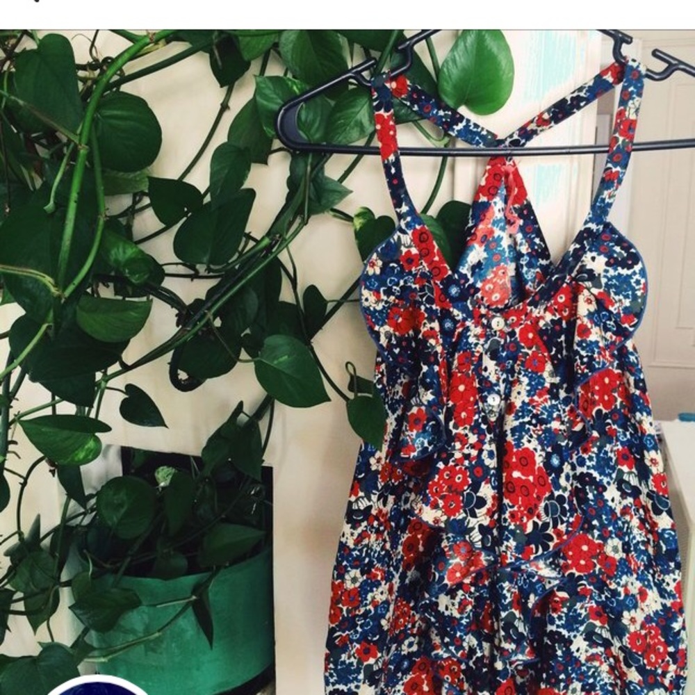 Red, White & Blue Ruffle Blouse