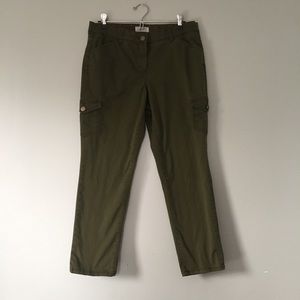 Army Green Cropped Pants