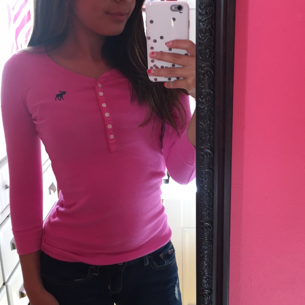 Abercrombie pink shirt