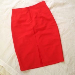 Orange Pencil Skirt