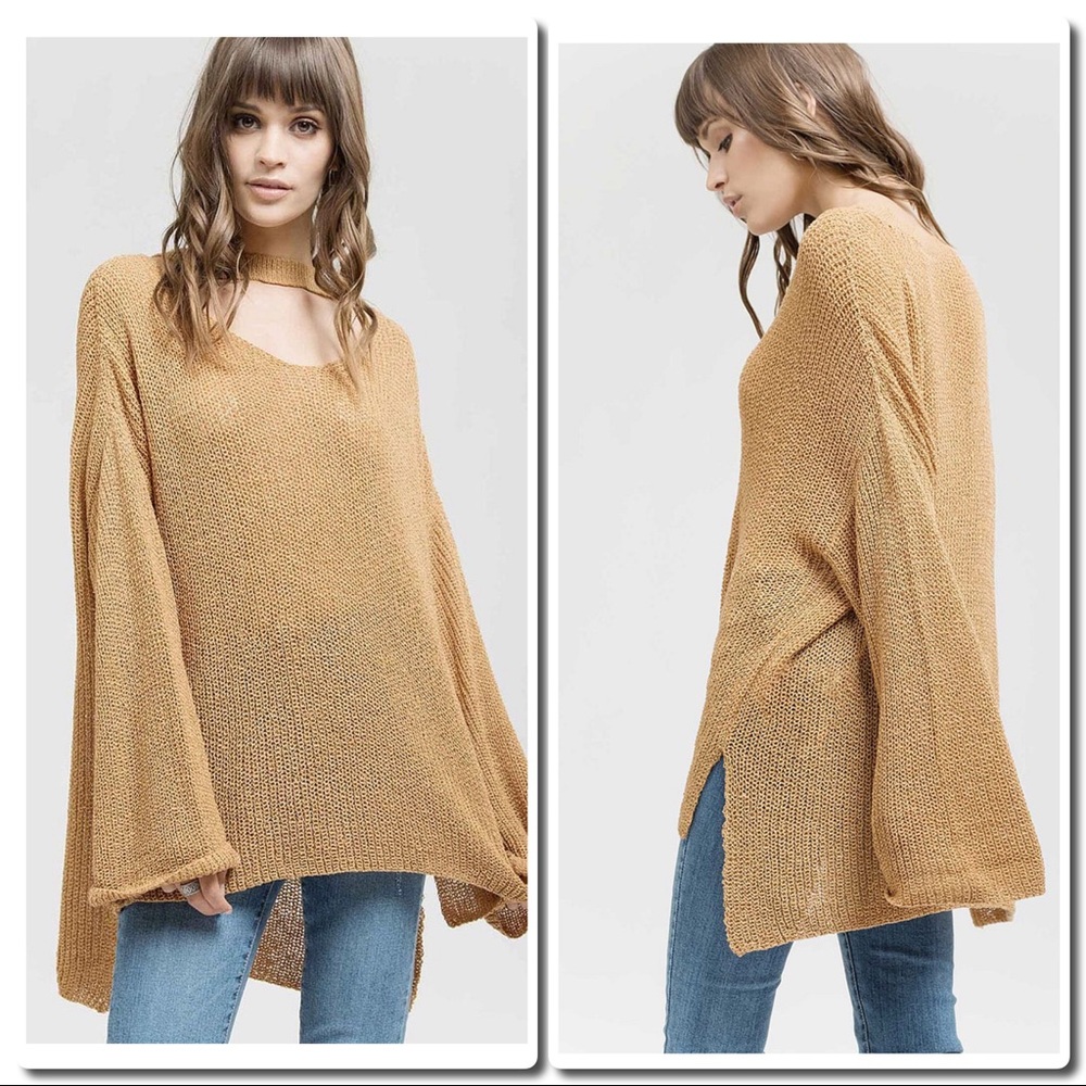 Halter Neck Knit Sweater Top - Picture 2 of 5