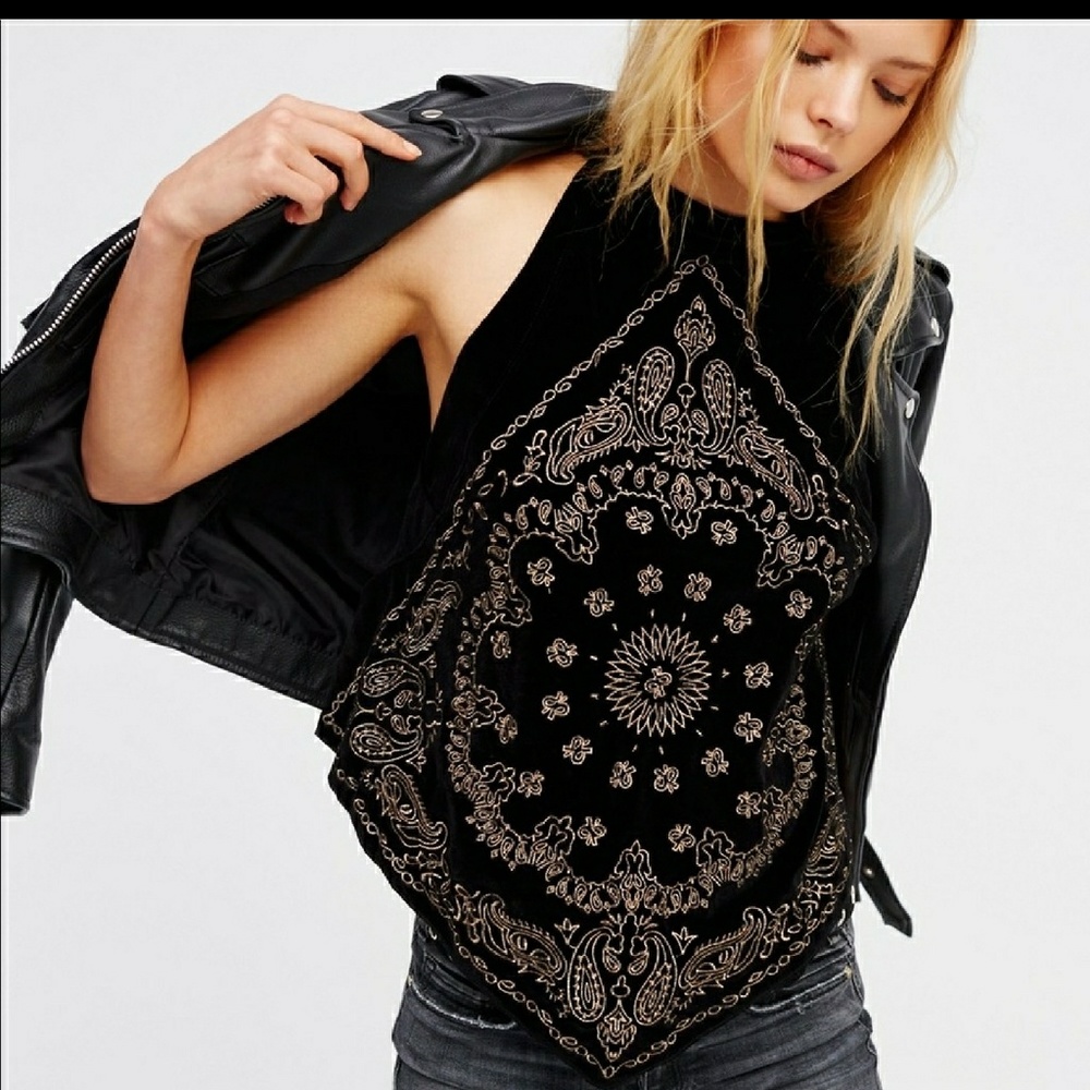 Freepeople bandana bling top SOLD OUT