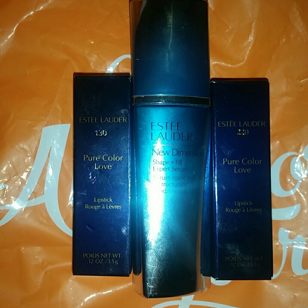 Estee Lauder Bundle New Dimension Serum+2 Lipstick