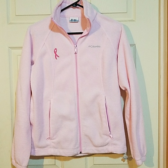 columbia pink fleece jacket breast cancer