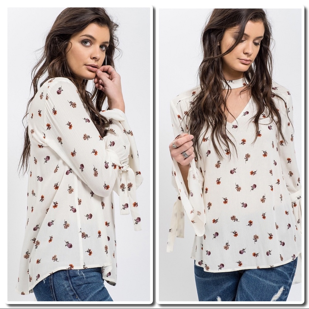 Haltered neck print Top - Picture 2 of 8