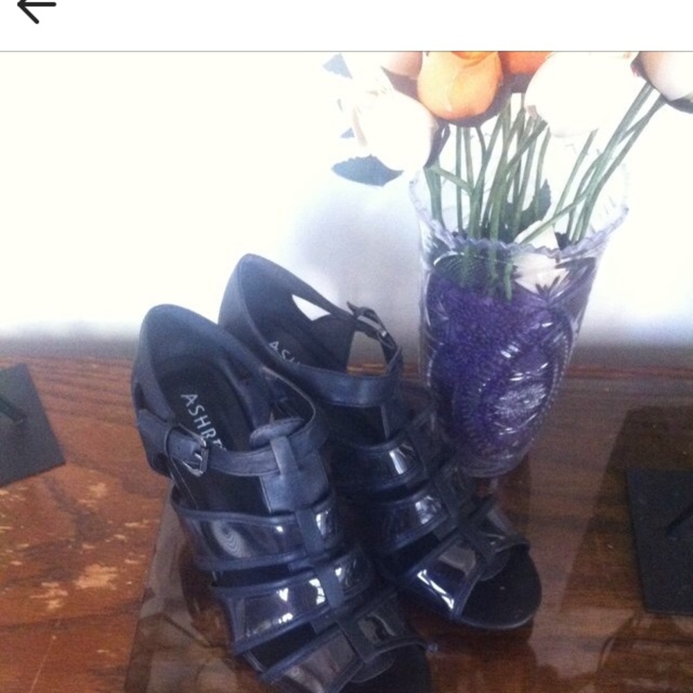 Black Open Toe Heel by Ashro