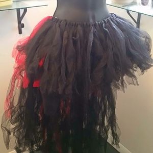 Vampiress Burlesque Tutu Black and Red One Size