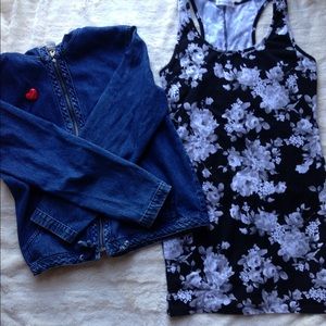 SOLD Jean Jacket WITH HOOD and adjustable waist.