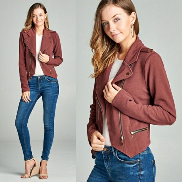 Jackets & Blazers - SOLD OUT HP PICK NWT ZIP UP MOTO JACKET