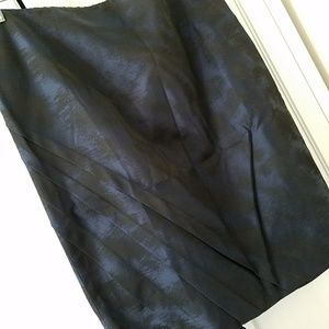 Ann Taylor sz 8 blue anf black skirt