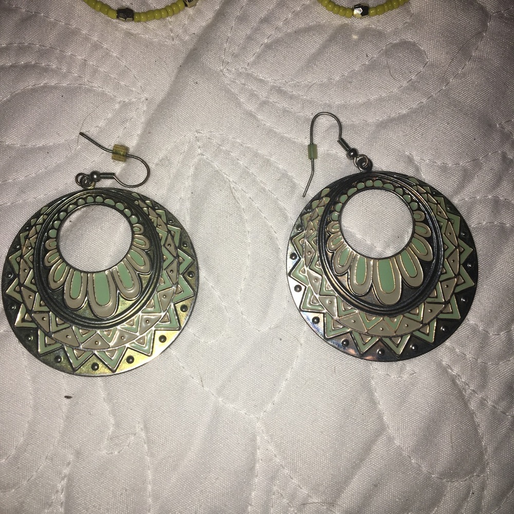Tribal print earrings