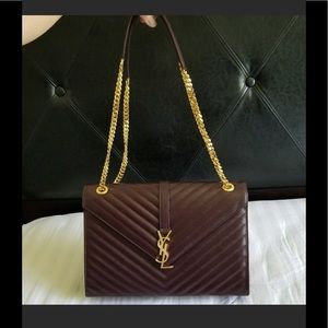 💯% Authentic Saint Laurent Bag Bordeaux Matelasse