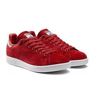 Adidas originals Stan Smith suede-geisha red.