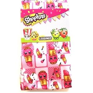 Shopkins Lipstick Lippy Pink Leggings Girls Size 8