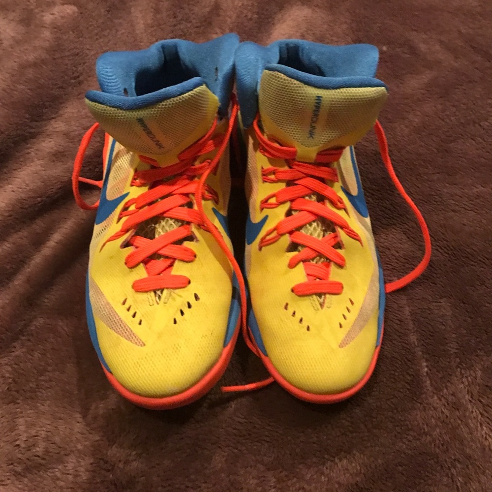 Fluorescent Nike high tops sneakers