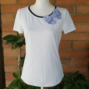 Broome Street kate spade | White T shirt W/Bow Broome Street kate spade | White T shirt W/Bow
