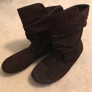 Brown Suede Booties