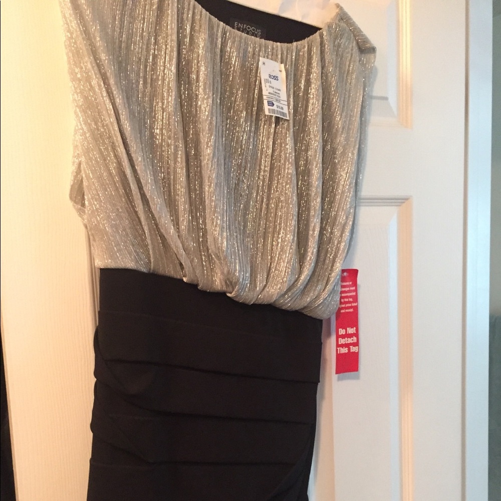 Silver and Black Dress NWT