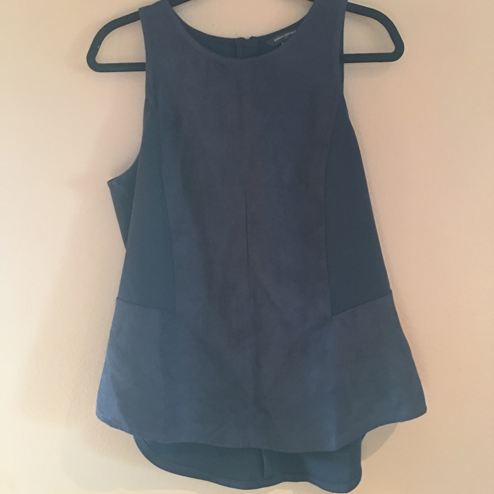 Banana Republic Faux Suede Tank, Navy Blue