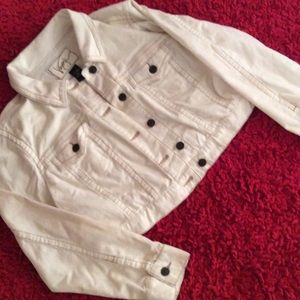 Cream Short Crop Jacket