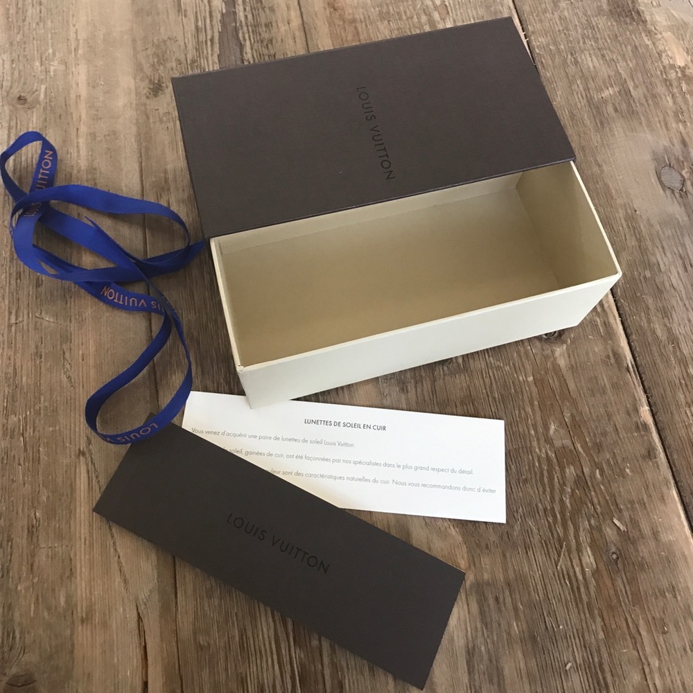 Louis Vuitton sunglasses box and ribbon