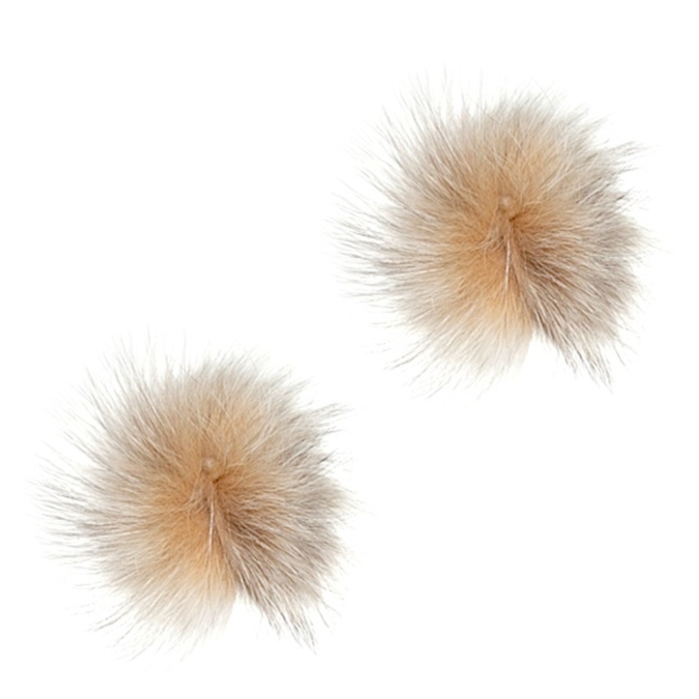 100% Fox Fur Baby Shoe Clips