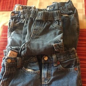 A bundle of toddler jeans