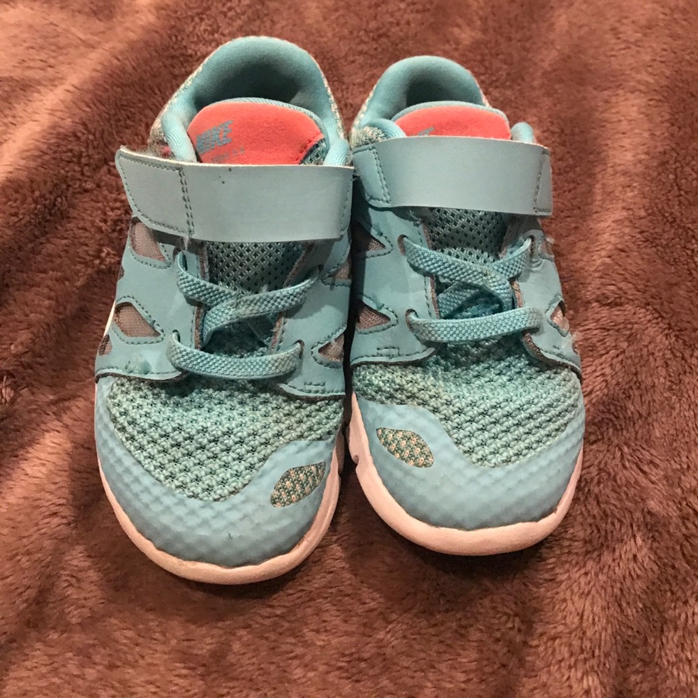 Pre loved Nike light blue and pink sneakers
