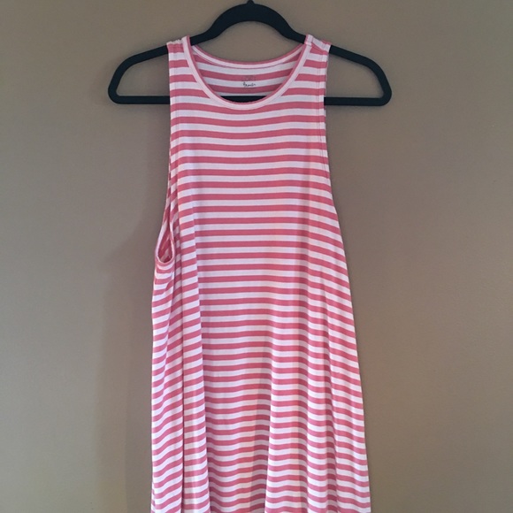 Loft Beach Pink Stripe Tank Dress - Picture 1 of 2
