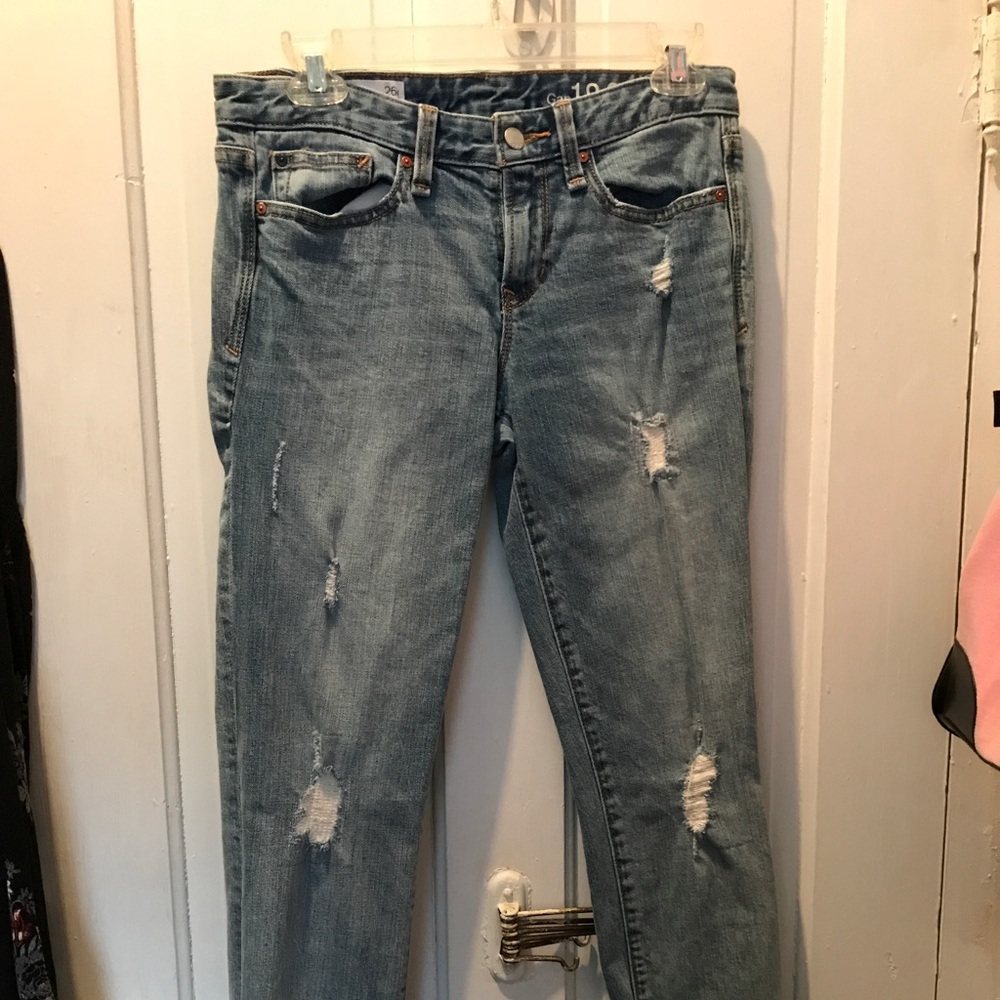 Gap ripped boyfriend jeans