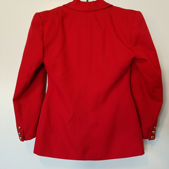 Red Business Suit Blazer & Skirt Set - Picture 2 of 7