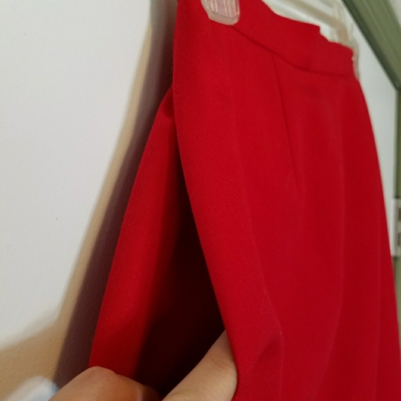 Red Business Suit Blazer & Skirt Set - Picture 5 of 7