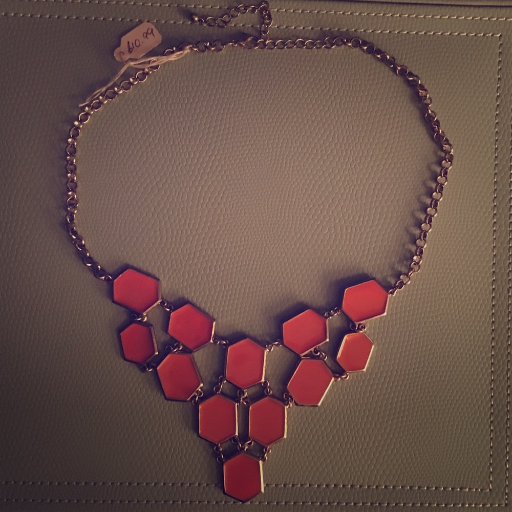 Orange statement necklace