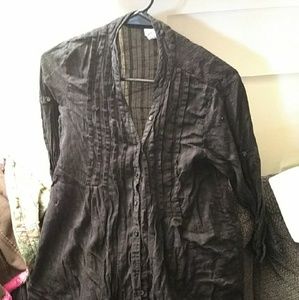 Black button down