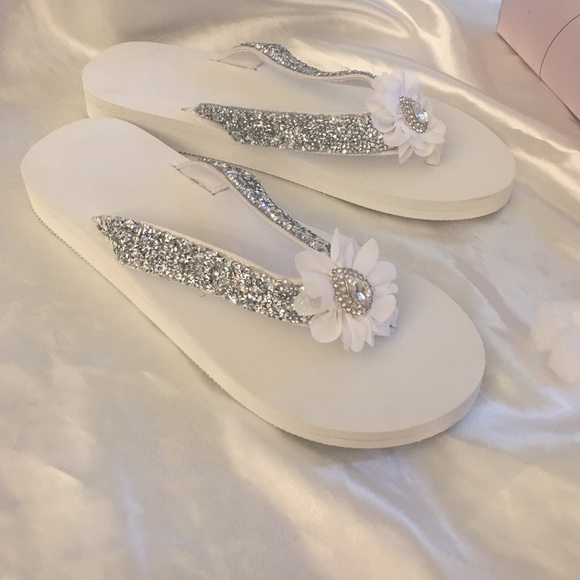 Bridal Bling Flip Flops - Picture 2 of 4
