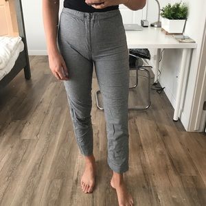 Black + White Gingham Pants