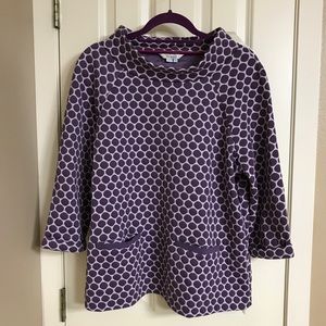 Boden Textured Polka Dot Top Like New!
