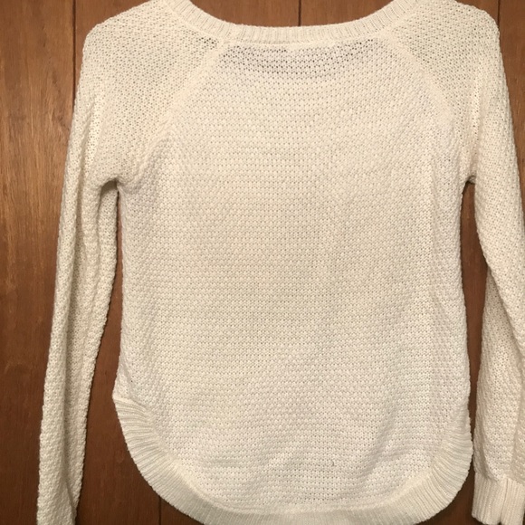 Cream Sweater with Lace Panel - Picture 2 of 3