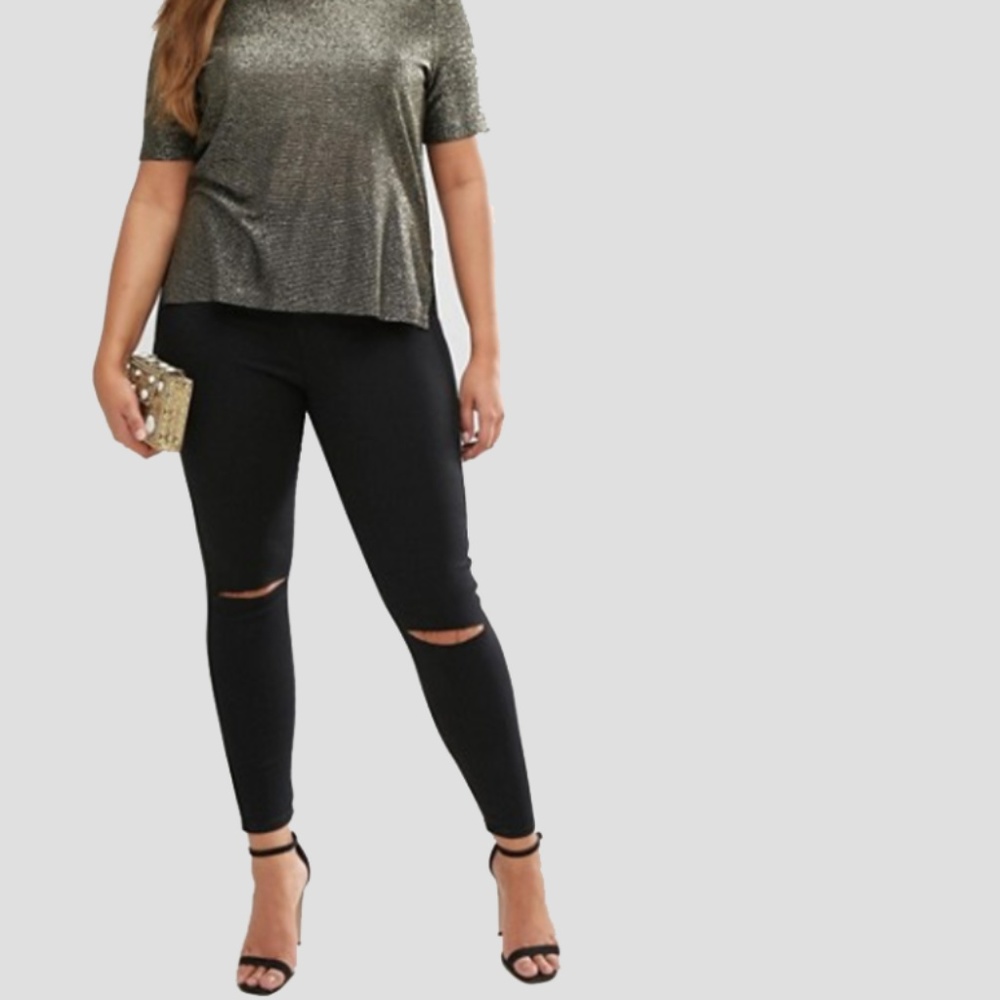 Asos Curve Rivington Jeans with Rips (18L)