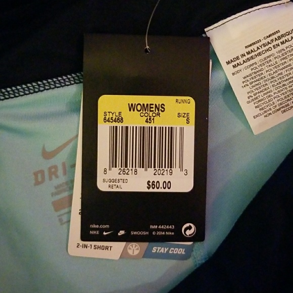 Nike 2-in1 Perforated Navy Short - Picture 5 of 5