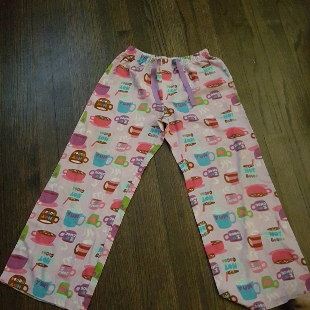 Purple hot cocoa pj pants kids size 12